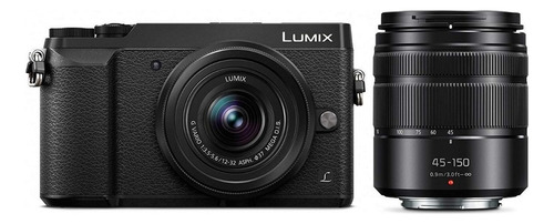 Panasonic Lumix GX85 Kit 12-32mm 45-150mm DMC-GX85W sin espejo color negro