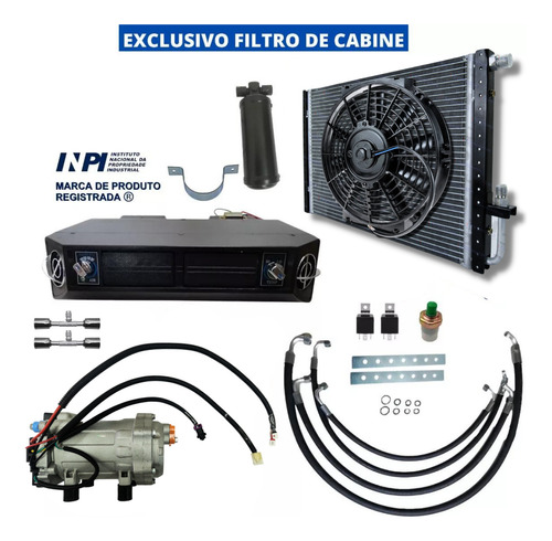 Kit Ar Condicionado Automotivo Elétrico Para Vans 20.000 Btu