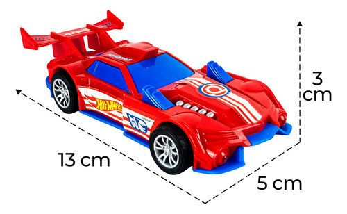 Carrinho Fast Racer Hot Wheels Fricção Com Som E Farol