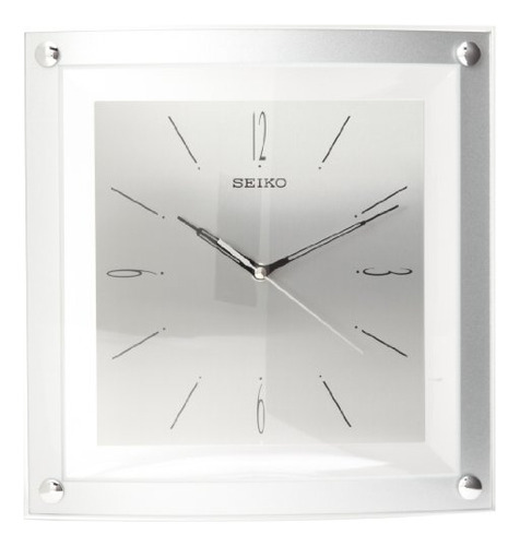 Reloj De Pared Seiko Quiet Sweep Reloj De Segunda Mano Silve