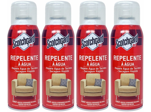 Kit 4 Scotchgard 3m Protetor Sofá Spray Impermeabilizante