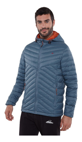 Campera De Pluma Montagne Hombre Neegan Con Capucha Duvet