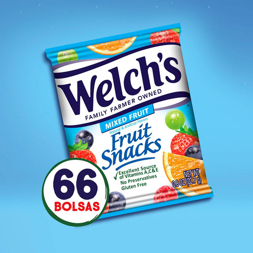 Gomitas Hechas Con Fruta Natural Welchs Caja Con 66 Piezas