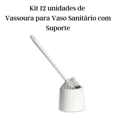 Kit 12 Vassoura Para Vaso Sanitário Com Suporte