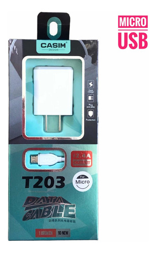 Cargador Micro Usb |  2.4 Amp |  Casim T203 