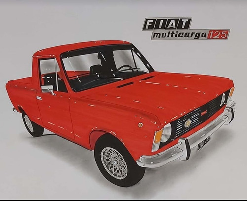 Fiat 125  Multicarga  Juego De Molduras Estriberas 