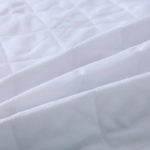 Protector Matelaseado Impermeable Para Colchón 150 X 200 Blanco Liso Queen