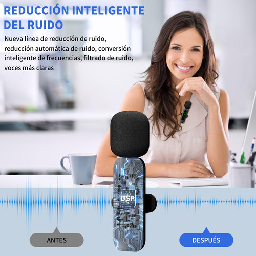 Micrófono Lavalier Inalámbrico Para iPhone iPad Y Android