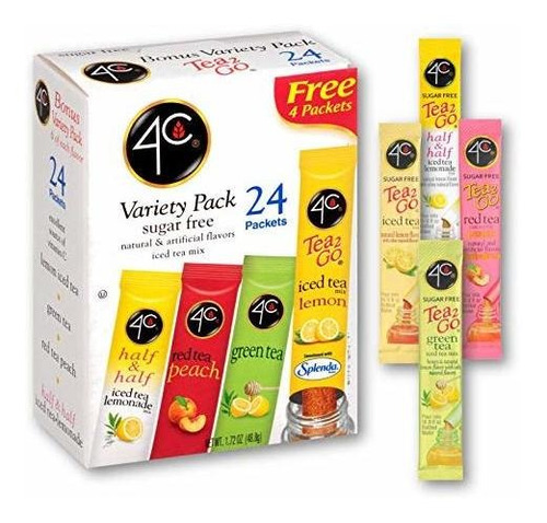 4c Totalmente La Luz Del Té 2 Go Bono Variety Pack Ice Tea M