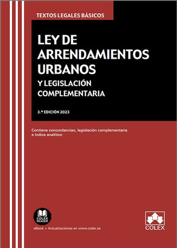 Libro Ley De Arrendamientos Urbanos Y Legislacion Complem...