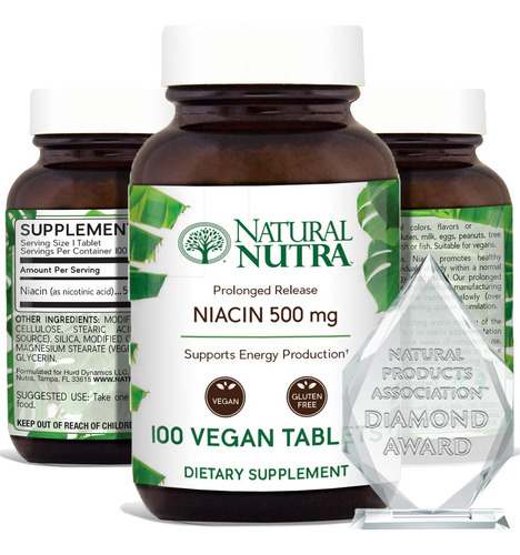 Natural Nutra Niacin 500 Mg, 1