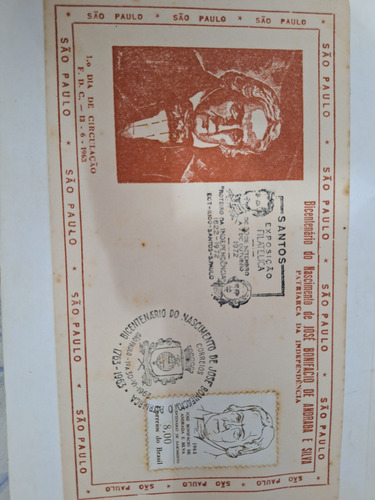 2 Envelopes Com Selo José Bonifácio No Bicentenário (Usado)