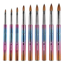 Comprar Pincel Para Uñas Kolinsky 10 Pincel Para Acrilico 100%