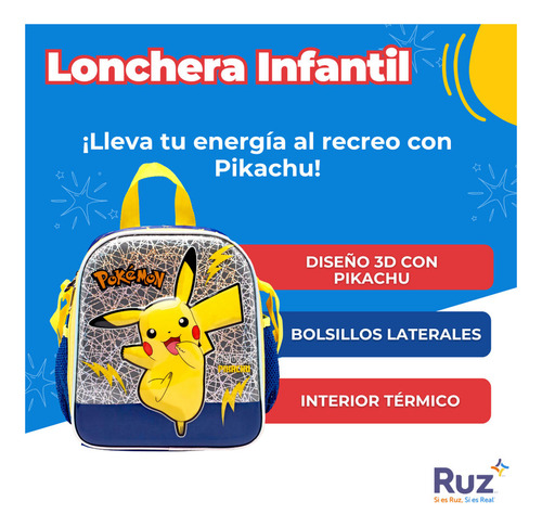 Lonchera Infantil The Pokemon Company 4 L Azul Azul
