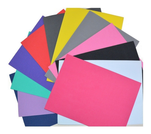 Foami Tamaño Carta Varios Colores (12 Pzas)