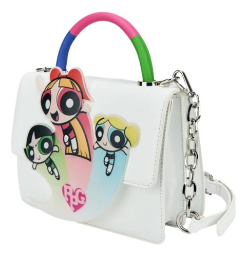 Bolso Chicas Super Poderosas Crossbody Blanco Ppg Níquel Blanco