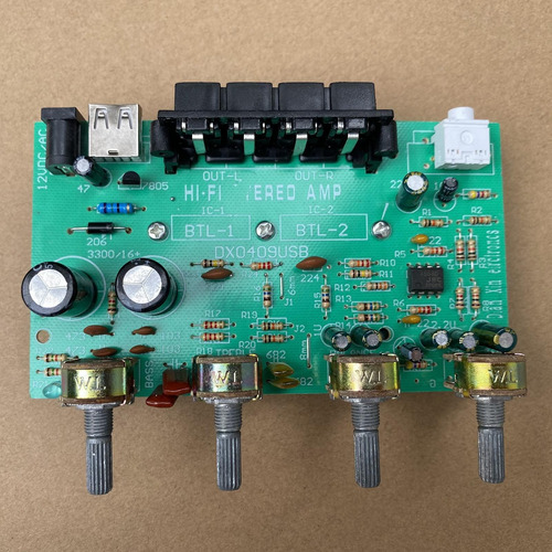 Dx0409 Dc 12v 2 Canales Audio Amplificador Esté De Del