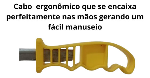 Escova De Aço Manual Latonada Cabo Plástico Titanium 10pol