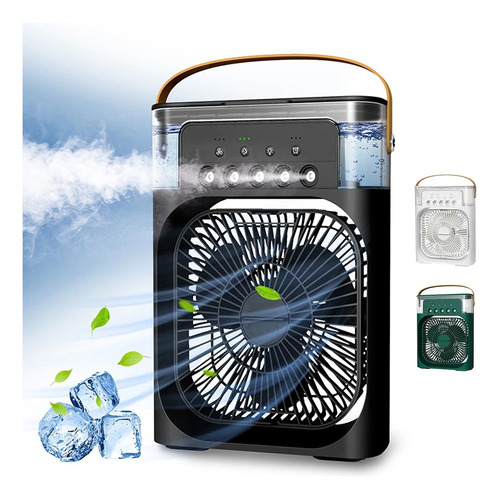 Ventilador Acondicionado Portátil Con Humificador Y Luz Led 