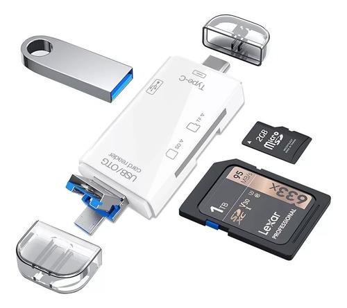 Lector De Tarjetas Usb Sd Tf Type-c Micro-usb Para Pc Laptop