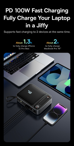 Power Bank Baseus 100w Carregamento Ultra Notebooks 26800mah