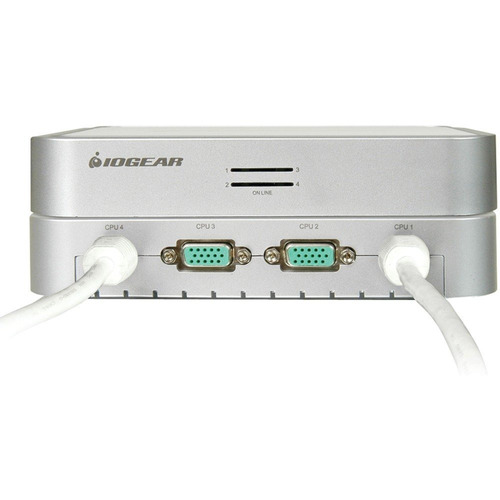 Iogear 4 Puertos Vga Minivista Micro Usb Kvm Switch Con Audi