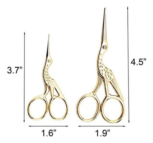 Tijeras De Coser Acrode 2, Vintage, Con Forma De Cigüeña, En