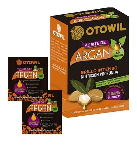 Aceite De Argan Puro Otowil Nutricion Brillo Caja 48 Sobres