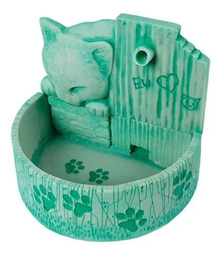 Bebedouro Fonte De Água Para Gatos Prime Verde 220 V