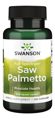Saw Palmetto 540mg 100 Capsulas Swanson 