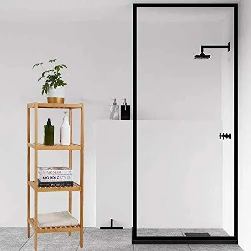 Estante De Bambú De 4 Niveles Para Baño, Torre Rectangular,