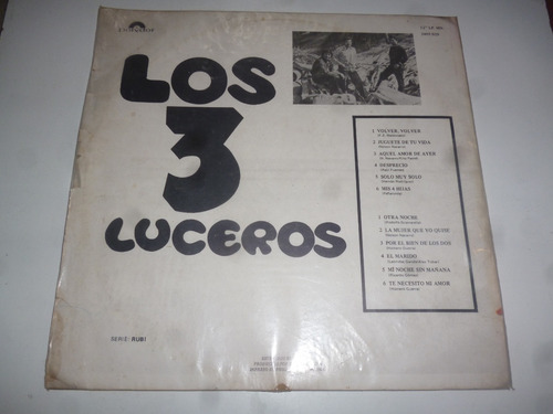 Imagen 2 de 2 de Los Tres Luceros Boleros.polydor Chile.serie Rubi.