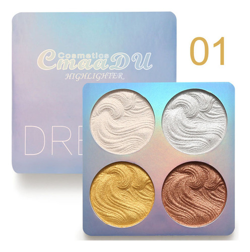 Polvo Facial De Maquillaje C New, Iluminador Bronceador De 4