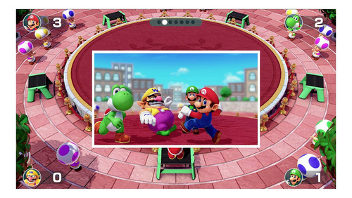 Pacote Super Mario Party + Joy-con vermelho e azul