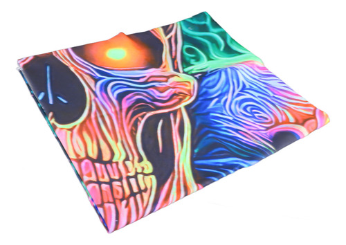 Tapiz Decorativo Colorido Misterioso Con Forma De Calavera R