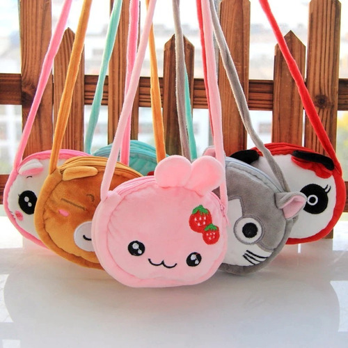 Cartera De Peluche Infantil Diseños Variados (car2692)