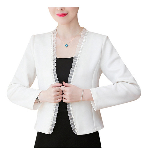 Blazer Bolero Corto Para Mujer Manga Larga Noche [u]