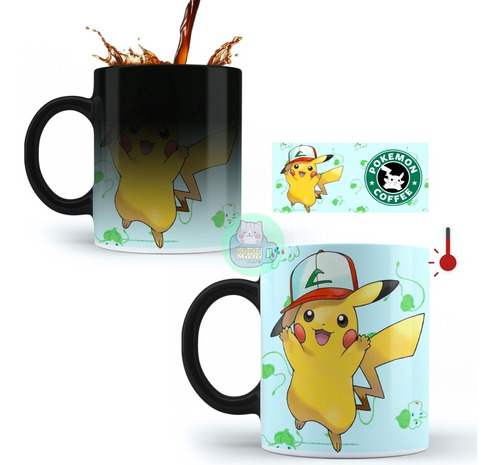 Taza Mágica Pikachu- Pokemon Coffee