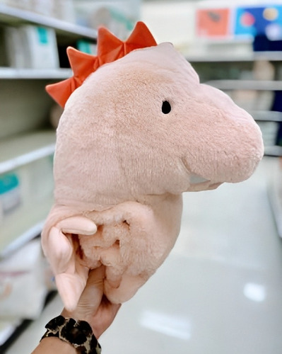 Cobija/capa Con Capucha Gorro Dinosaurio Rosa 105*127cm