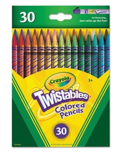 Crayola Twistables Lápices De Colores, 30 Colores Surtidos,