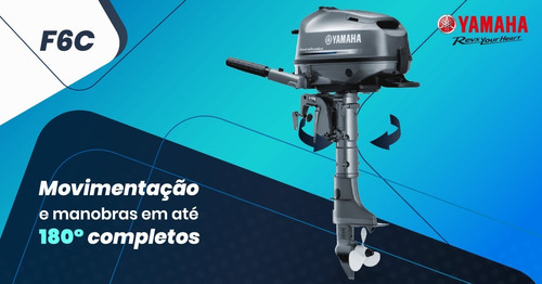 Motor De Popa Yamaha 6hp 2025 - 4 Tempos Rabeta Curta F6cmhs