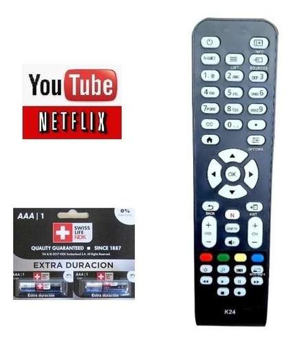 Control Remoto Smart Tv Aoc Netflix (probados Previamente)