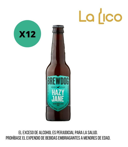 Cerveza Brewdog Hazy Jane 330ml Botellax - mL a $41