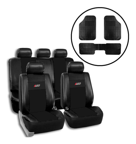 Funda Asiento Cuerina Gol Power 5 Puertas + Alfombra Pvc 3 P