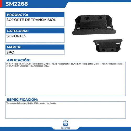 Soporte De Motor Chevrolet C20 Pickup 1973-1981 L6 4.8