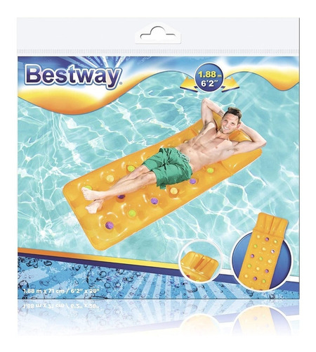 Bestway Colchoneta Inflable Apoya Vaso Para Pileta Lanus