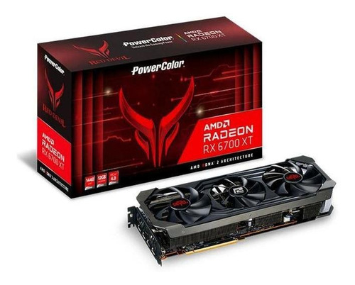 Imagem 1 de 3 de Placa De Video Powercolor Red Devil Radeon Rx 6700 Xt,12gb