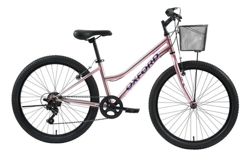 Bicicleta Oxford Infantil Luna Aro 24 Rosado