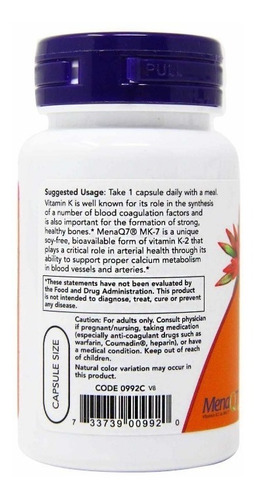 Imagem 2 de 2 de Suplemento em cápsulas NOW Foods Vitamin D3 5000 IU vitaminas Vitamin D3 5000 IU em pote 120 un