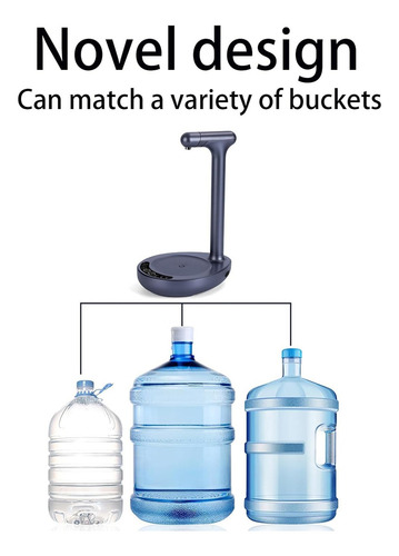 Dispensador De Agua Embotellada De Sobremesa De 5 Galones, Dispensador De Agua Tipo Hervidor De 5 Galones Con Altura Ajustable, Estación De Carga Portátil Tipo C, Bomba De Agua Para Mesita De Noche